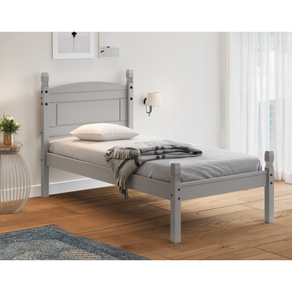 Corona Grey Wax 3'0" Low End Bed Frame Corona Grey Wax 3'0" Low End Bed Frame