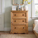 Corona 3 Drawer Wide Chest