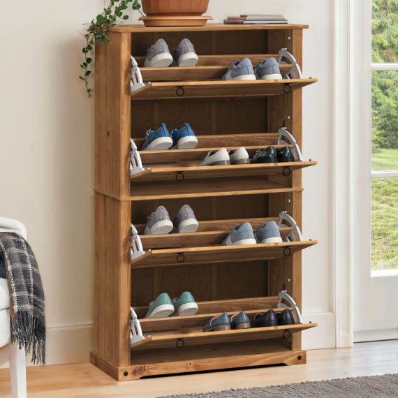 Corona 4 Shelf Shoe Chest Rack
