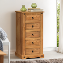 Corona 5 Drawer Narrow Chest