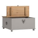 Corona Grey Wax 5 Drawer Storage Chest Coffee Table Corona Grey Wax 5 Drawer Storage Chest Coffee Table