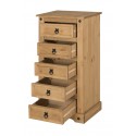 Corona 5 Drawer Narrow Chest