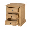 Corona 3 Drawer Bedside Cabinet