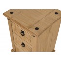 Corona Narrow 3 Drawer Bedside