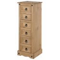 Corona Narrow 6 Drawer Bedside