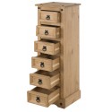 Corona Narrow 6 Drawer Bedside