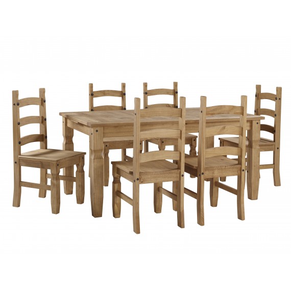 Corona Large Extending Dining Table & 6 Chairs