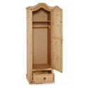 Corona 1 Door 1 Drawer Arch Top Wardrobe