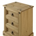 Corona Medium 3 Drawer Bedside