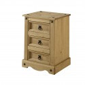 Corona Medium 3 Drawer Bedside