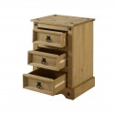 Corona Medium 3 Drawer Bedside