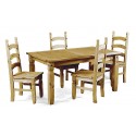 Corona 4'0" Dining Table & 4 Chairs