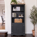 Corona Charcoal 2 Door Bookcase Corona Charcoal 2 Door Bookcase