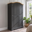 Corona Charcoal 2 Door Arch Top Wardrobe Corona Charcoal 2 Door Arch Top Wardrobe