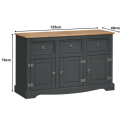 Corona Charcoal 3 Door Dresser