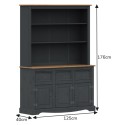 Corona Charcoal 3 Door Dresser