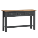 Corona Charcoal 3 Drawer Console Table