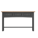 Corona Charcoal 3 Drawer Console Table