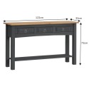 Corona Charcoal 3 Drawer Console Table