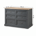 Corona Charcoal Low 3+3 Wide Chest