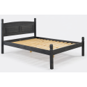 Corona Charcoal 4'6" Low End Double Bed Frame
