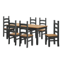 Corona Charcoal 6'0" Dining Table & 6 Chairs