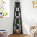 Corona Charcoal Corner Ladder Bookcase