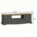 Corona Charcoal Large Widescreen TV Unit