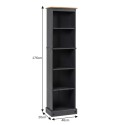 Corona Charcoal Tall Narrow Bookcase Corona Charcoal Tall Narrow Bookcase