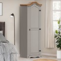 Corona Grey Wax 1 Door Arch Top Wardrobe