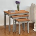 Corona Grey Wax Nest of Tables