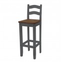 Corona Grey Wax Pair of Bar Stools