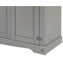 Corona Grey Wax 4 Door Arch Top Wardrobe