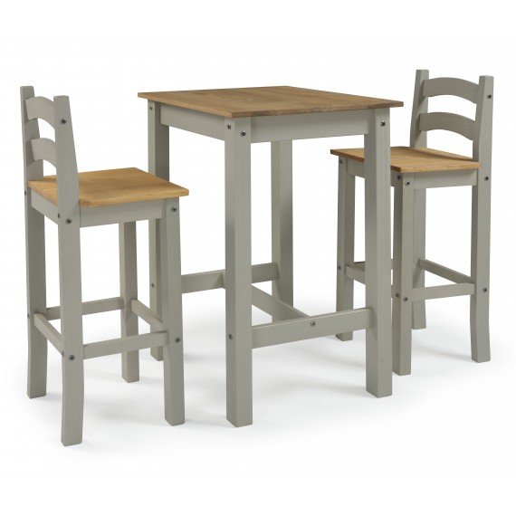 Corona Grey Wax Bistro Set