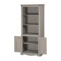 Corona Grey Wax 2 Door Bookcase