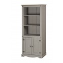 Corona Grey Wax 2 Door Bookcase