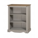Corona Grey Wax Small Bookcase