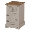 Corona Grey Wax Narrow Pot Cupboard