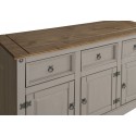 Corona Grey Wax 3 Door Sideboard