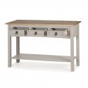 Corona Grey Wax 3 Drawer Console Table