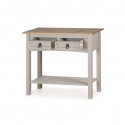 Corona Grey Wax 2 Drawer Console Table