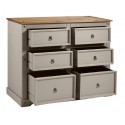 Corona Grey Wax 6 Drawer Wide Chest