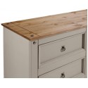 Corona Grey Wax 6 Drawer Wide Chest