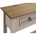 Corona Grey Wax 2 Drawer Console Table