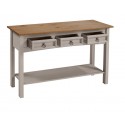 Corona Grey Wax 3 Drawer Console Table