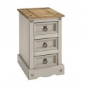 Corona Grey Wax Narrow Bedside