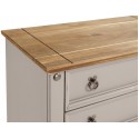 Corona Grey Wax Small 5 Drawer Chest