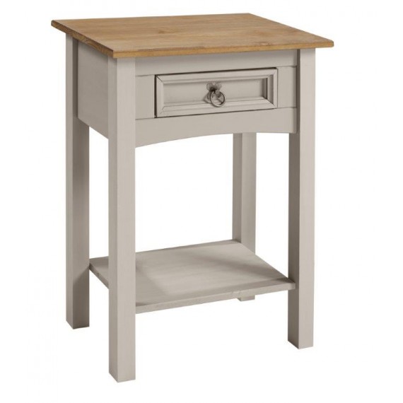 Corona Grey Wax 1 Drawer Console Table