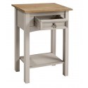 Corona Grey Wax 1 Drawer Console Table