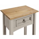 Corona Grey Wax 1 Drawer Console Table